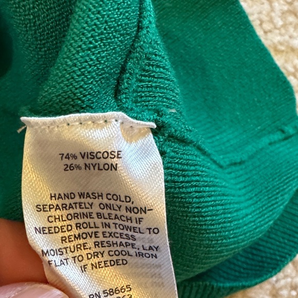 Halogen Emerald Green Ruffle-Shoulder Sweatshirt - Picture 5 of 6